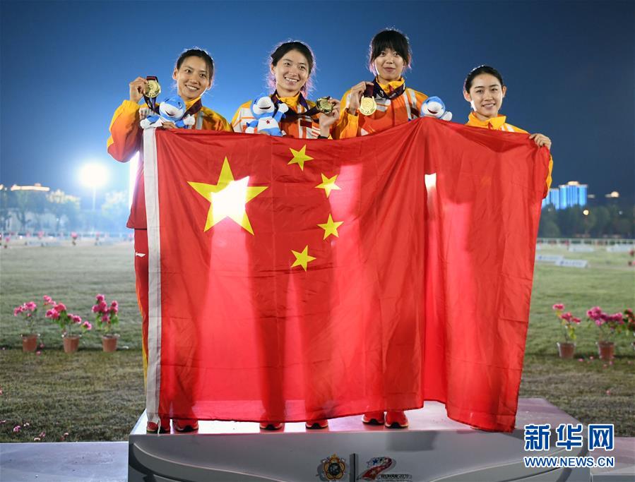 现代五项——中国队夺得女子团体冠军